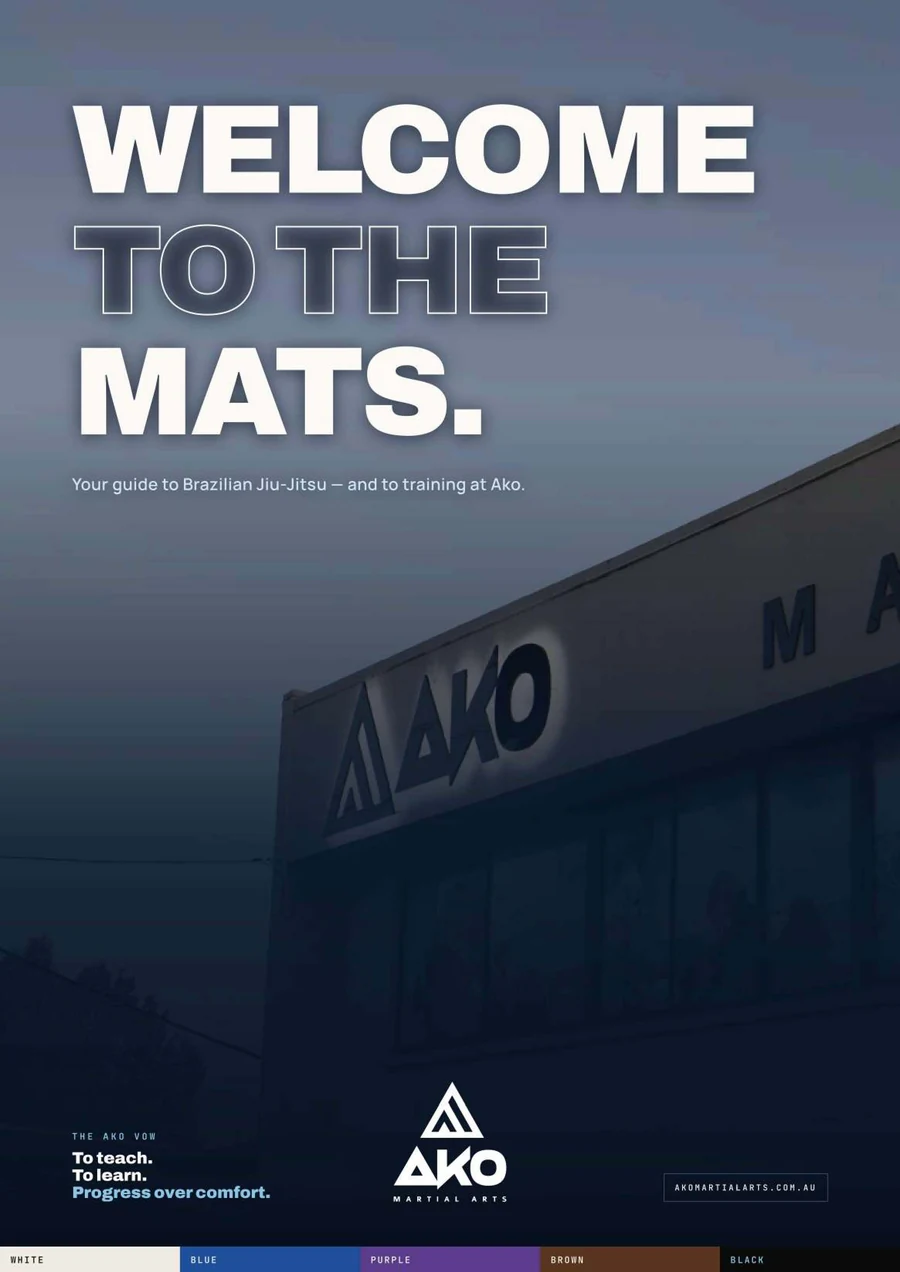 Welcome to the Mats — the Ako Martial Arts beginner guide, front cover